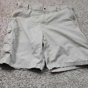 Carhartt Shorts Mens 42 Beige Carpenter Workwear Loose Fit *Mark*